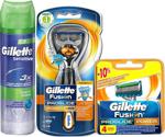 Gillette Fusion Proglide Flexball Power + Sensitive Jel 200 ml + 5'li Yedek Tıraş Bıçağı