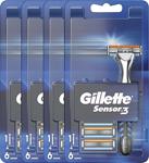 Gillette Sensor3 Tıraş Makinesi + Yedek Tıraş Bıçağı 6'Lı X 4 Adet