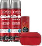 Gillette Tıraş Jeli (2'Li) + Old Spice Duş Jeli Çanta