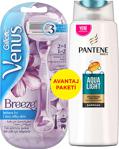 Gillette Venus Breeze 1 Yedekli + Pantene Aqualight Şampuan 360 Ml Hediyeli Tıraş Bıçağı