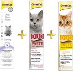 Gimcat Gastro Intestinal Paste Sindirim Destekleyici 50Gr + Gimcat Duo Paste Tavuklu Malt Kedi Macunu 50Gr + Gimcat Multi-Vitamin Duo Paste Peynirli 50Gr Arda021