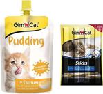 Gimcat Kalsiyum Kedi Pudingi 150 Gr + Sticks Somonlu Ve Alabalıklı Kedi Ödülü