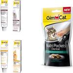 Gimcat Multi Vitamin 20 Gr + Anti-Hairball Malt 20 Gr Kedi Macunları +Nutri Pockets Dental Kedi Ödülü 60 Gr