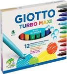 Giotto Turbo Maxi Keçe Uçlu Boyama Kalemi 12'Li Paket