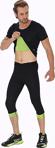 Giyincel Erkek Neopren Termal Kısa Kollu Spor Ve Terletme Tişörtü Ve Uzun Tayt Set - Xl - Siyah