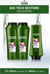 Gliss Bio-Tech Güçlendirici Şampuan 500 Ml X 2 Adet + Saç Kremi 360 Ml