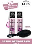 Gliss Serum Deep Repaır Sıvı Saç Kremi 200 Ml X 2 Adet + Saç Fırçası