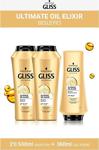 Gliss Ultimate Oil Elixir Şampuan 500 Ml X 2 Adet + Saç Kremi 360 Ml