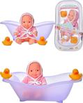 Global Toys Roza Bebeğimin Banyo Keyfi Küvetli-Ördekli Bornoz Setli Et Bebek