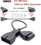 Gm Obd2 Araç 12 Pin 16 Pine Çeviren Adaptör Bağlantı Kablosu
