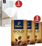 Gold Filtre Kahve 3 X 250 Gr + 80 Adet Beyaz Kağıt Filtre