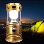 Gold Orion Büyük Boy Güneş Enerjili Kamp Feneri Işıldak Lamba Usb Powerbank