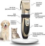 Goldmaster Pati 9In1 Kablolu Kablosuz Şarjlı Kedi Köpek Tıraş Makinesi Pet Evcil Hayvan Tüy Ve Çelik Kesme Aparatlı Set Gm-8182