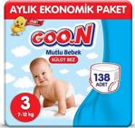 Goon Mutlu Bebek 3 Numara Midi 46'lı 3 Paket Külot Bez