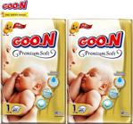 Goon Premium Soft 1 Numara Yenidoğan 60'lı 2 Paket Bebek Bezi