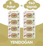 Goon Yenidoğan 40 Yaprak 3'Lü Paket 8 Adet Islak Mendil