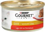 Gourmet Gold Savoury Sığır Eti ve Domates 85 gr 6'lı Paket Yetişkin Kedi Konservesi
