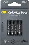 Gp Batteries Recyko+ Pro Aaa 800 Mah Ince Ni-Mh Şarjlı Pil, 1.2 Volt, 4'Lü Kart