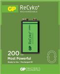 GP ReCyko 200 Serisi 9V NiMH Şarjlı Pil(GP20R8HEMTR-2GB1)