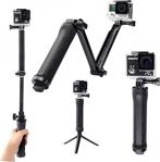 Gplus Aksiyon Kamera 3 Yollu Katlanır Monopod Stand Selfie Çubuğu Gp238