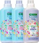 Green Clean Baby Çamaşır Deterjanı 1 Lt. + Çamaşır Deterjanı 1 Lt + Leke Çıkarıcı 1 Lt. 3' Lü Set