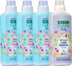 Green Clean Baby Çamaşır Deterjanı 1 Lt + Çamaşır Deterjanı 1 Lt Leke Çıkarıcı 1 Lt Leke Çıkarıcı