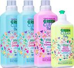 Green Clean Baby Çamaşır Deterjanı 1 Lt. + Çamaşır Deterjanı 1 Lt Yumuşatıcı 1 Lt. Emzik Biberon