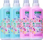 Green Clean Baby Çamaşır Deterjanı 1 Lt. + Çamaşır Deterjanı 1 Lt Yumuşatıcı 1 Lt. Yumuaşatıcı