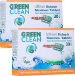 Green Clean Bitkisel Bulaşık Makinesi Tableti 30 Adet 2'Li Set 5'I Bir Arada Eco Garanti Ve Vegan Sertifikalı