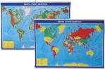 Gülpaş Dünya Fiziki Ve Siyasi Çıtalı 70x100 cm Harita