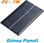 Güneş Paneli 6V 1W Solar Panel