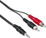 Hama 48913 Stereo 3.5Mm - 2Rca 2M Ses Kablosu, Siyah