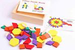 Hamaha Montessori Ahşap Oyuncak 60 Parça Ahşap Tangram Eğitici Zeka Geliştirici Oyuncak