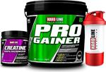 Hardline Progainer Çikolata 5000 gr +Kreatin %100 Mikronize 300 gr + Shaker