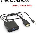 Hdmi To Vga Çevi̇ri̇ci̇ Adaptör Kablo Pc Tv Arasi Uydu Ci̇hazi Sesli̇