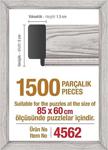 Heidi 1500 Parçalık Hazır Puzzle Çerçevesi - Beyaz /