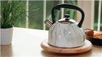 Hei̇fer Mermer Desenli Çelik Çaydanlık 2,5 L Üstten Tutmalı Düdükl