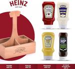 Heinz Ahşap Sosluk Hediye Paketi (Hardal 445 Gr + Ketçap 460 Gr + Mayonez 400 Gr + Hp Barbekü 465 Gr