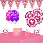 Hello Kitty 8 Kişilik Doğum Günü Parti Malzemeleri Süsleri Parti Seti