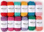 Hello Punch Ve Amigurumi Iplik Seti Minik Yumaklar 25G X 12 Adet Canlı Renkler