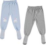Hellobaby Basic Bebek 2Li Çoraplı Pijama Pantolon 3 Ay