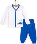 Hellobaby Basic Erkek Bebek Baharlık Çıtçıtlı Pijama Takımı 1 Yaş
