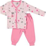 Hellobaby Basic Kız Bebek Baharlık Çıtçıtlı Pijama Takımı 1 Yaş
