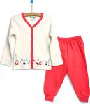 Hellobaby Basic Kız Bebek Baharlık Çıtçıtlı Pijama Takımı 4 Yaş