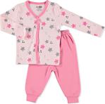 Hellobaby Basic Kız Bebek Baharlık Çıtçıtlı Pijama Takımı 6 Ay