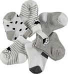 Hellobaby Bebek 6'Lı Soket Çorap - Pembe - Kahverengi - Gri 1,5 Yaş