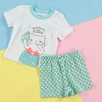 Hellobaby Yaz Bebek Basic Baskılı Tshirt-şort Takım 9 Ay