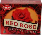 Hem Kırmızı Gül Kokulu 10 Konik Tütsü Red Rose