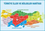 Hepenuygun Türkiye Iller Ve Bölgeler Haritası 50X70 Branda Baskı