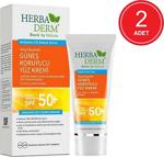 Herbaderm Suya Dayanıklı Yüz Spf 50+ 75 Ml 2 Adet Güneş Kremi